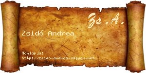 Zsidó Andrea névjegykártya